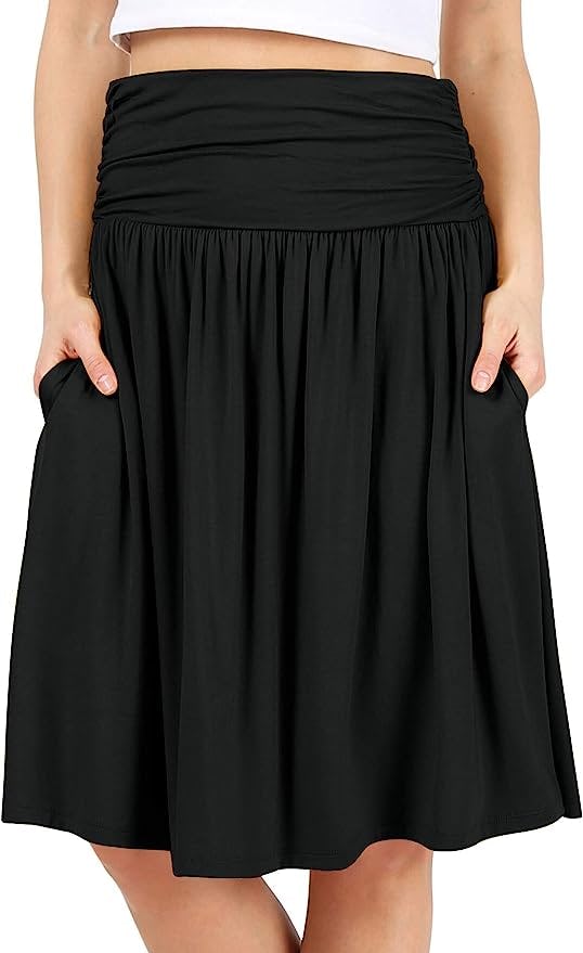 Simlu Midi Length Ruched Skirt