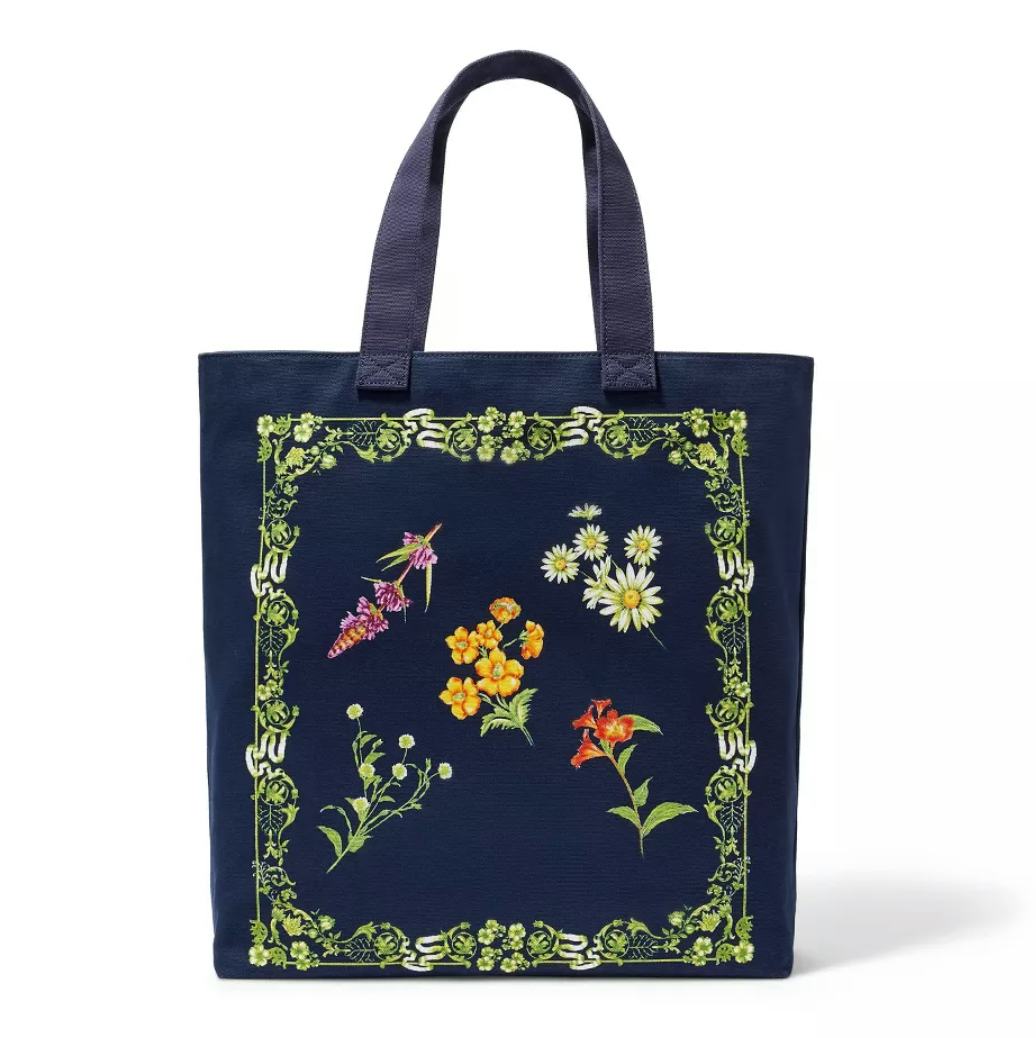 Dainty Floral Print Large Tote Bag