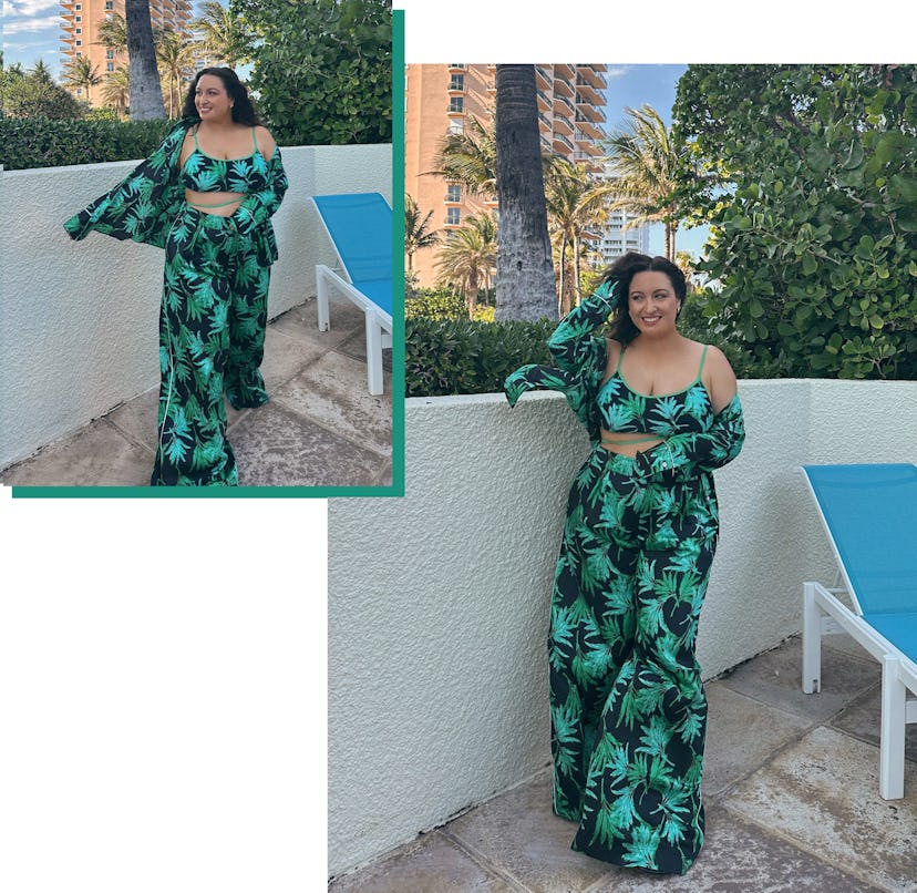 Bella Gerard wears a matching set by Fe Noel x Target.