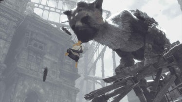 Trico saves the boy The Last Guardian