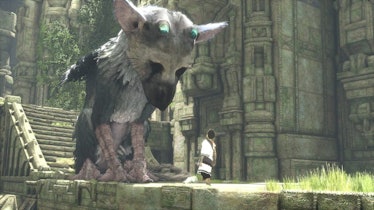 The Last Guardian Trico sitting.