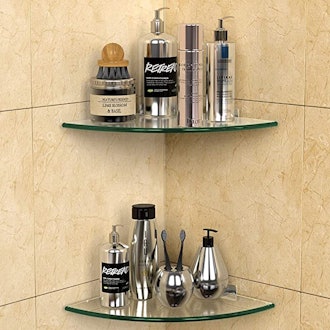 GeekDigg Glass Shelf Shower Caddie (2-Pack)