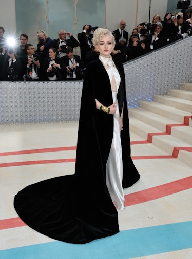 Julia Garner attends The 2023 Met Gala Celebrating "Karl Lagerfeld: A Line Of Beauty" at The Metropo...