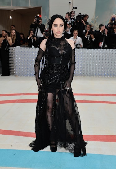Billie Eilish attends The 2023 Met Gala Celebrating "Karl Lagerfeld: A Line Of Beauty" at The Metrop...