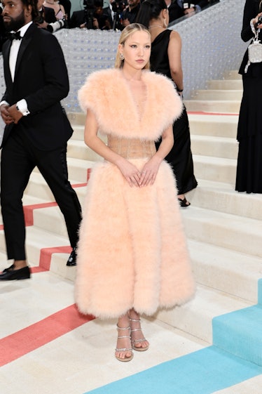 Lila Moss attends The 2023 Met Gala Celebrating "Karl Lagerfeld: A Line Of Beauty" at The Metropolit...