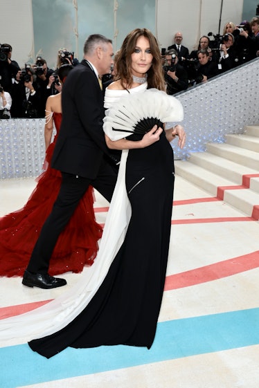 Carla Bruni attends The 2023 Met Gala Celebrating "Karl Lagerfeld: A Line Of Beauty" at The Metropol...