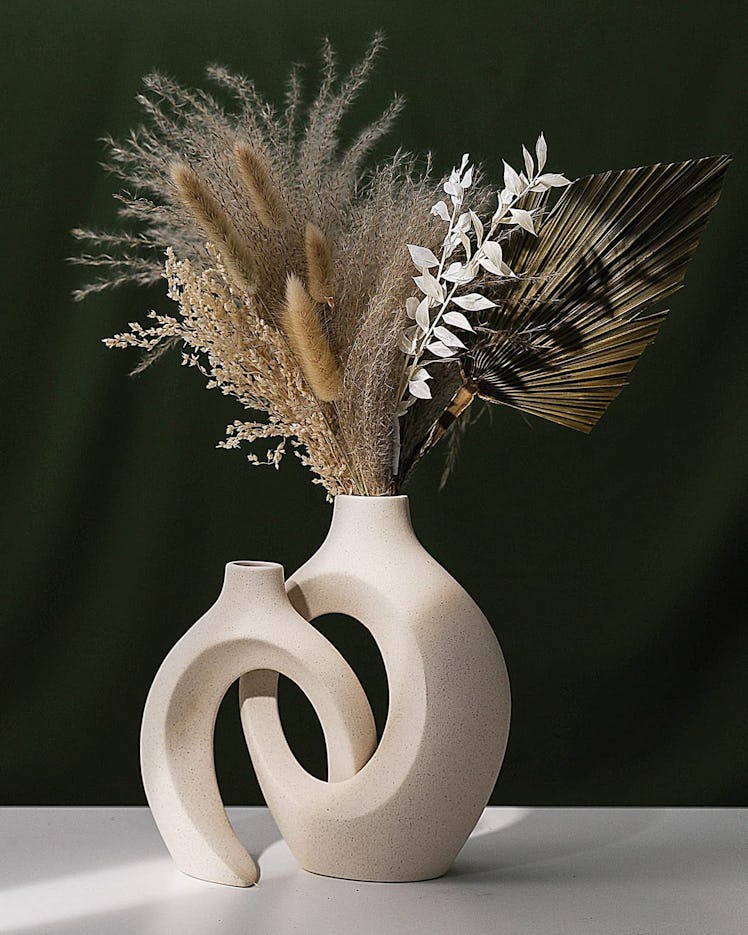 GOLDTIMO White Ceramic Vase