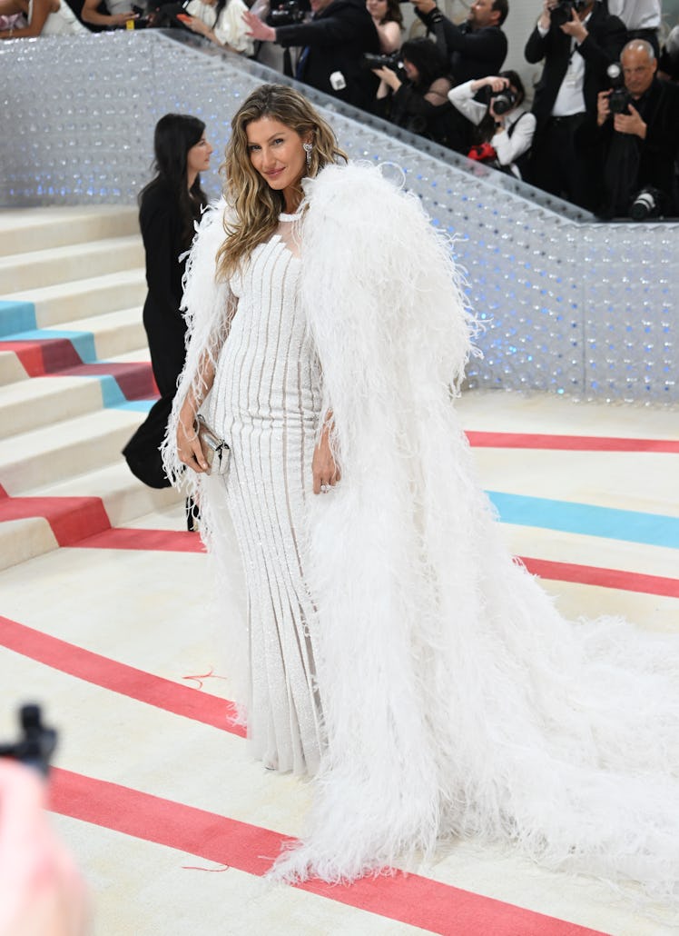 Gisele Bündchen attends The 2023 Met Gala Celebrating "Karl Lagerfeld: A Line Of Beauty" at The Metr...