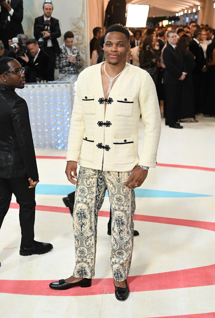 Russell Westbrook attends The 2023 Met Gala Celebrating "Karl Lagerfeld: A Line Of Beauty" at The Me...