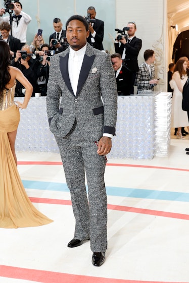 Stefon Diggs attends The 2023 Met Gala Celebrating "Karl Lagerfeld: A Line Of Beauty" at The Metropo...