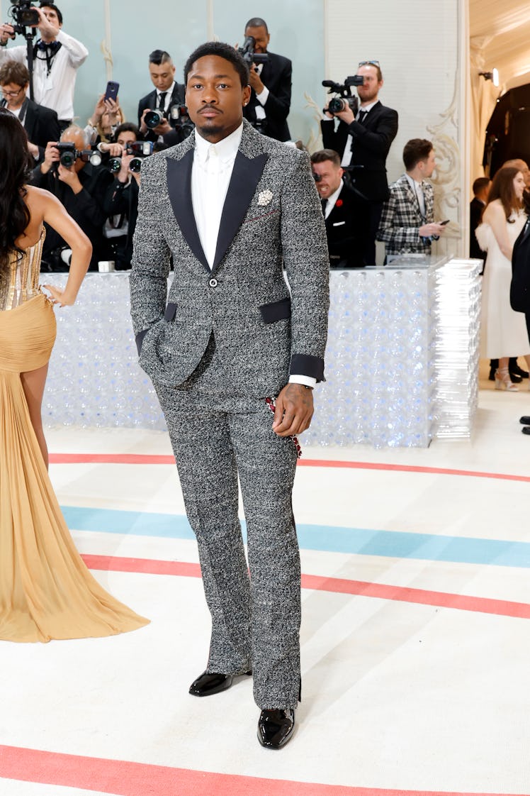 Stefon Diggs attends The 2023 Met Gala Celebrating "Karl Lagerfeld: A Line Of Beauty" at The Metropo...