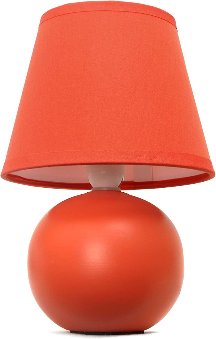 Simple Designs Mini Ceramic Globe Table Lamp