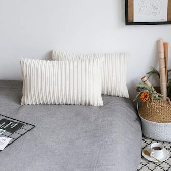 UGASA Velvet Lumbar Throw Pillow Cover