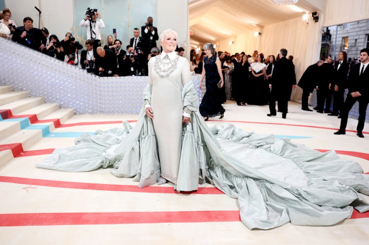  Glenn Close attends The 2023 Met Gala Celebrating "Karl Lagerfeld: A Line Of Beauty" at The Metropo...