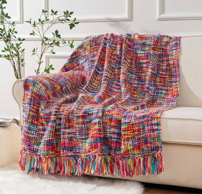 BATTILO HOME Multi Colorful Throw Blanket