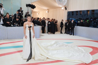 Florence Pugh attends The 2023 Met Gala Celebrating "Karl Lagerfeld: A Line Of Beauty" at The Metrop...
