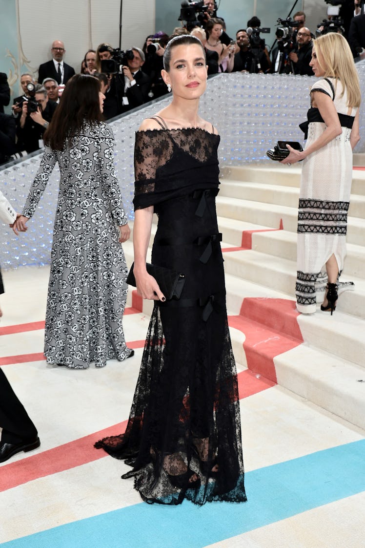 Charlotte Casiraghi attends The 2023 Met Gala Celebrating "Karl Lagerfeld: A Line Of Beauty" at The ...