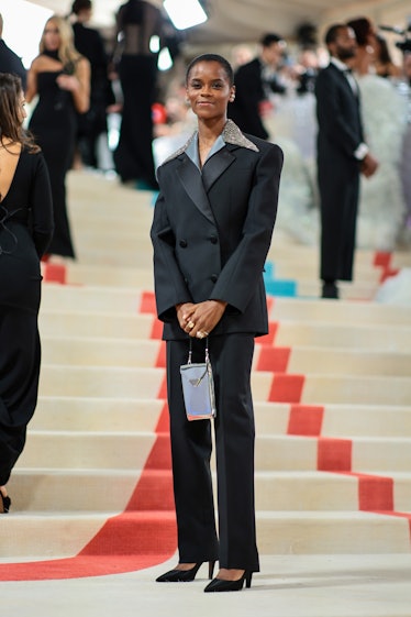 Letitia Wright attends The 2023 Met Gala Celebrating "Karl Lagerfeld: A Line Of Beauty" at The Metro...