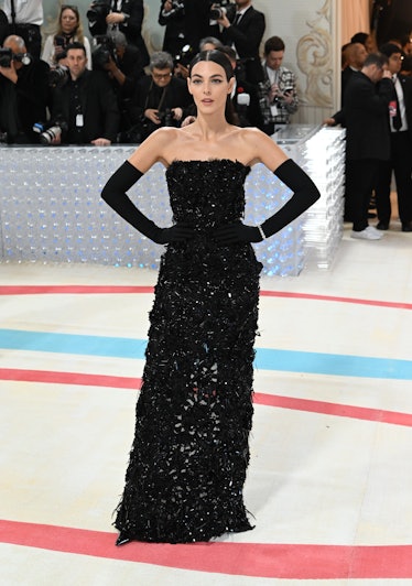 Vittoria Ceretti attends The 2023 Met Gala Celebrating "Karl Lagerfeld: A Line Of Beauty" at The Met...