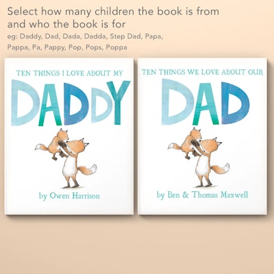 personalized father's day book