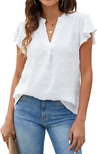 Blooming Jelly V-Neck Blouse