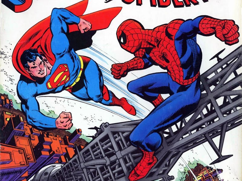 In 1976, Superman and Spider-Man met in Marvel and DC's first comics crossover.