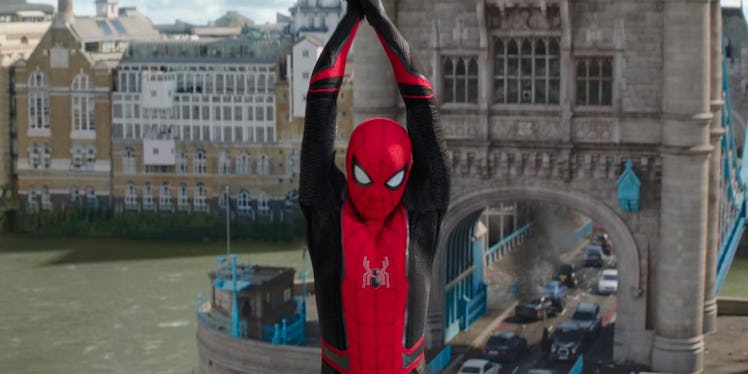 Tom Holland as Peter Parker/Spider-Man in Spider-Man: Far From Home
