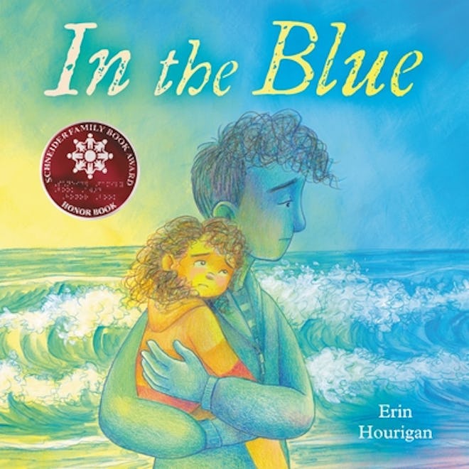Children's books about depression include this one, titled "in the blue"