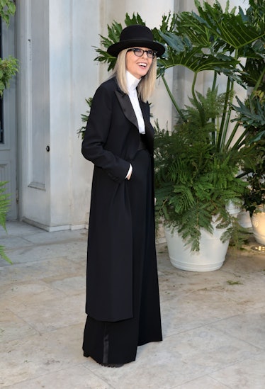 Diane Keaton attends the Ralph Lauren SS23 Runway Show at The Huntington Library, Art Collections, a...