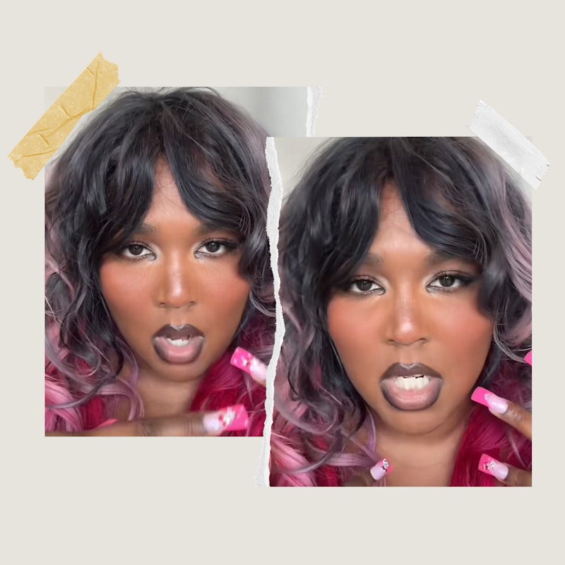 Lizzo debuted flared duck nails on TikTok.