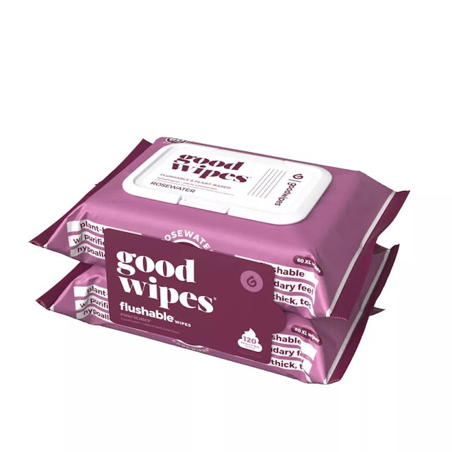 Rosewater Flushable Wipes