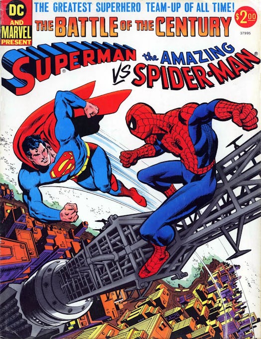Spider-Man and Superman meet in "The Battle of the Century"