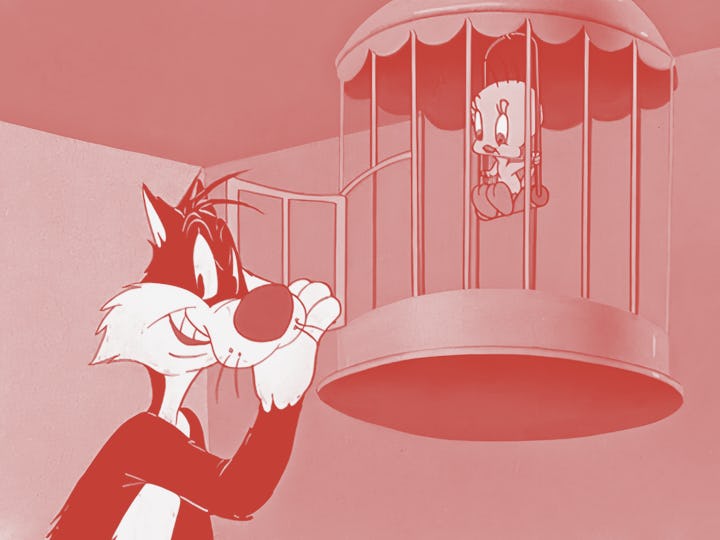 Tweety Bird versus Sylvester