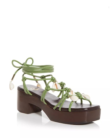 Brother Vellies Shoreline Shell Embellished Platform Sandals