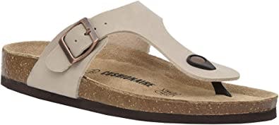 CUSHIONAIRE Leah Cork Footbed Sandal