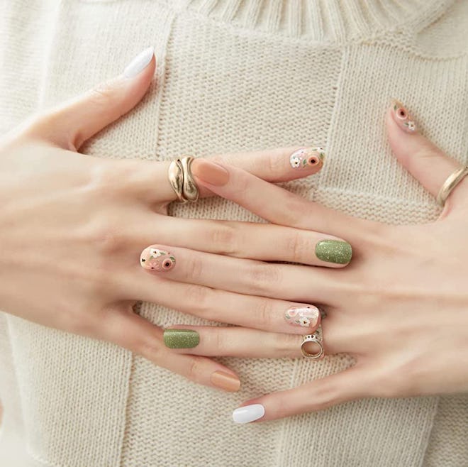 mother's day nail: Ohora Semi-Cured Gel Nail Strips (N Secret Garden) 