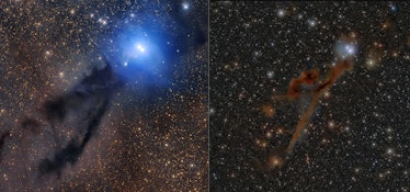 Stars and gas clouds populate the Lupus 3 region