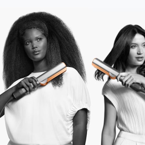 Dyson Airstrait hair straightener tool on different hair types
