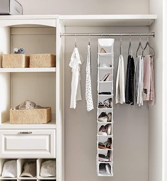 ZOBER 10-Shelf Hanging Shoe Organizer