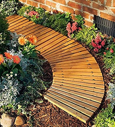 Plow & Hearth Roll Out Wooden Curved Garden Pathway