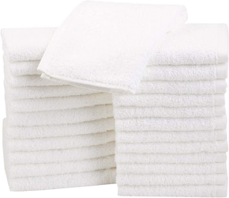 Amazon Basics Terry Cotton Washcloths (24-Pack)
