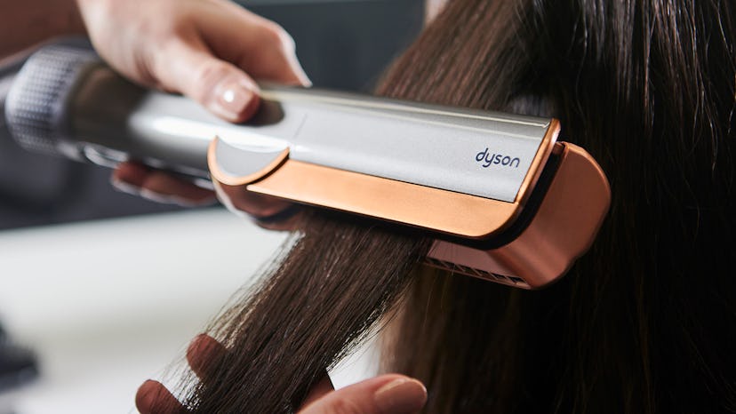 Dyson Airstrait hair straightener demoed on hair