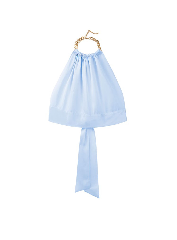 Harmur Power Drawstring Top Powder Blue