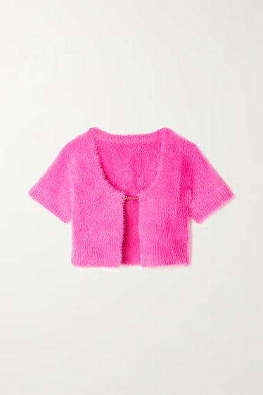 Jacquemus La Maille Neve Cropped Brushed Knitted Cardigan