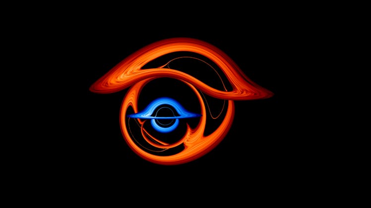 A NASA illustration of binary black holes.