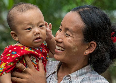 A mother and baby in a list of ideas for Mother's Day donations 