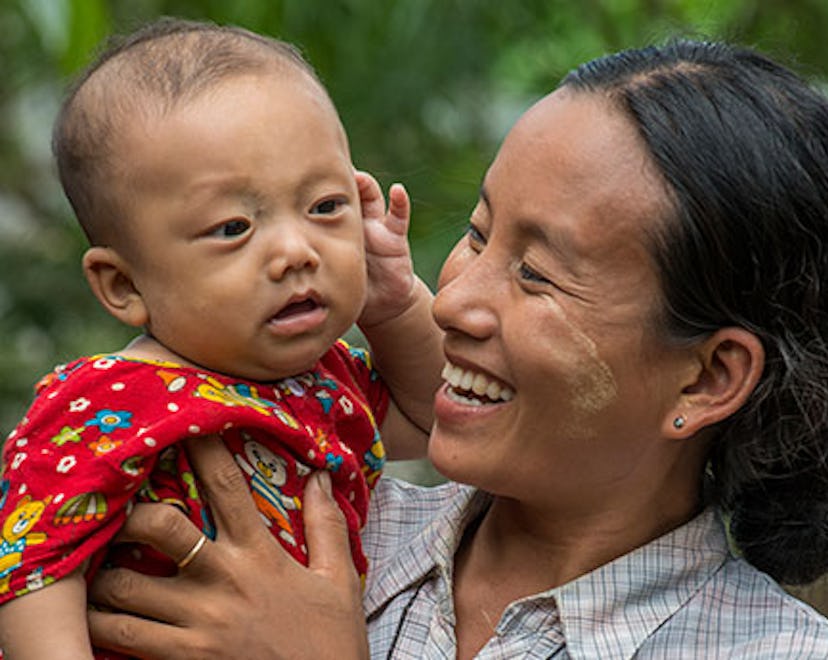 A mother and baby in a list of ideas for Mother's Day donations 