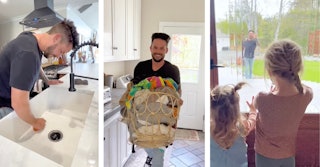 One dad on TikTok is going viral after documenting all the things he does to help out his wife befor...