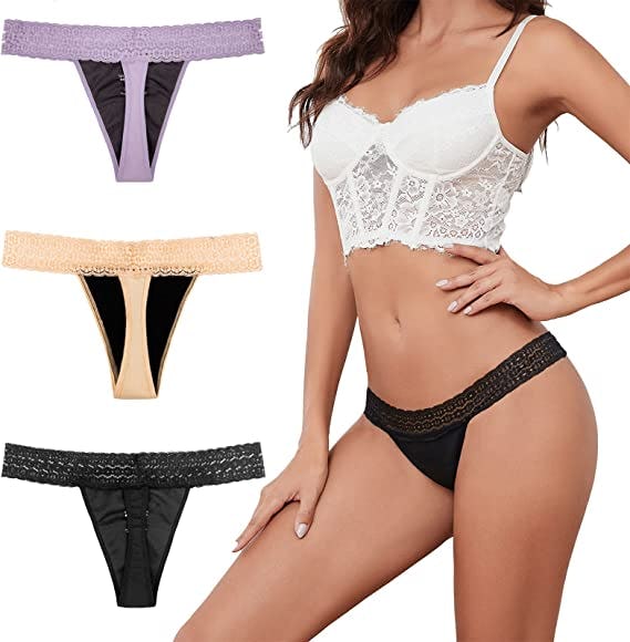 Shaperisfree Lace Leak-Proof Period Thong (3-Pack)