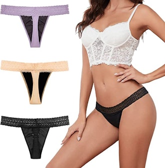 Shaperisfree Lace Thong Period Underwear